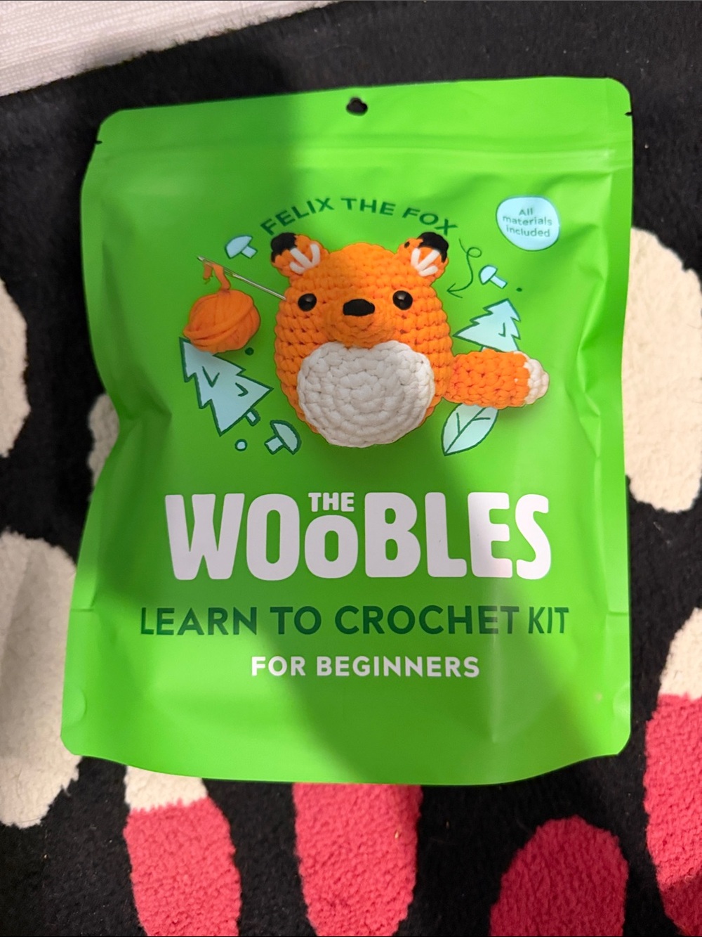The Woobles Felix the Fox Learn to Crochet Kit - Orange